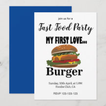 Mi primera hamburguesa de comida rápida de fiesta