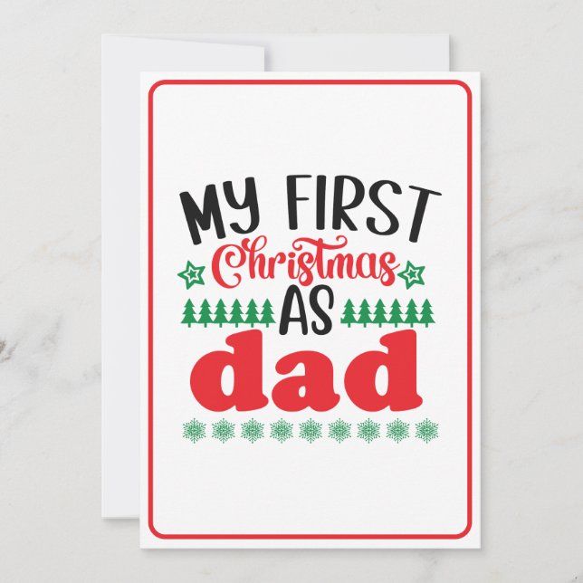 Invitación Mi primera Navidad como papá (Anverso)