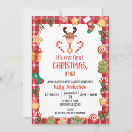 Invitación Mi primera reunión navideña y saludos