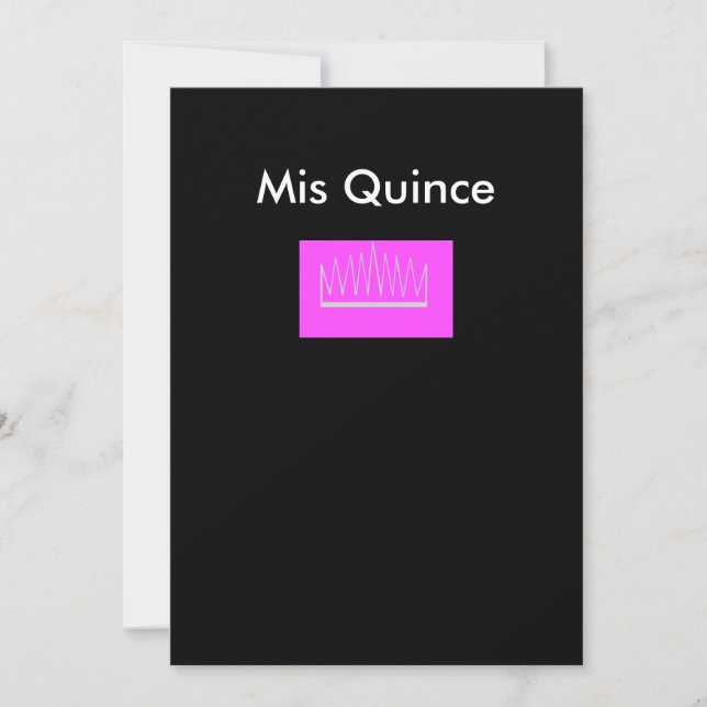 Invitación Mi quinceañera (Anverso)