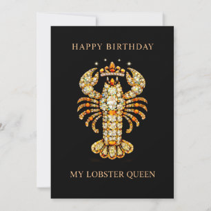 Invitación Mi Reina Langosta Adornada Cumpleaños divertido