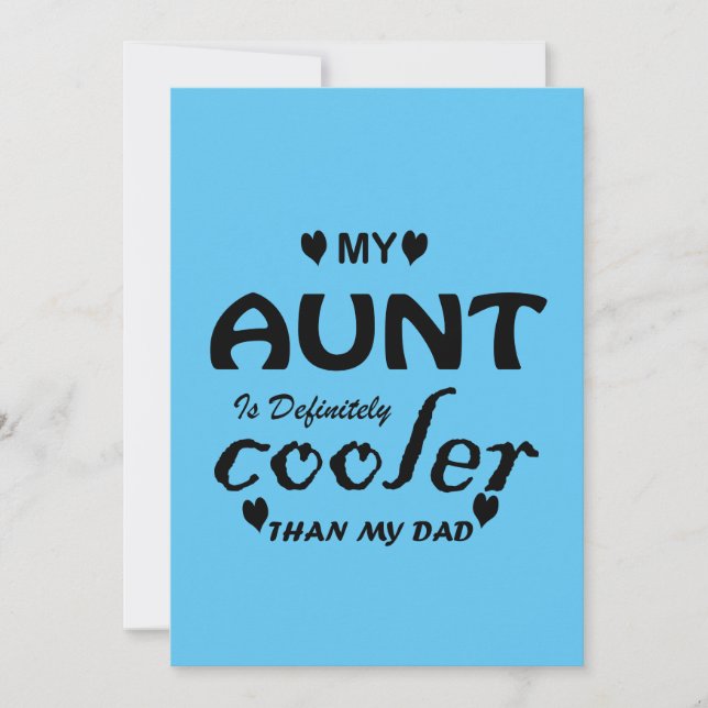 Invitación mi tía es definitivamente más fresca que mi papá (Anverso)