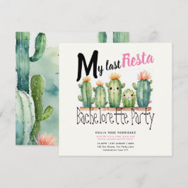 Invitación Mi último tema de Cacti de la Fiesta de la Bachelo
