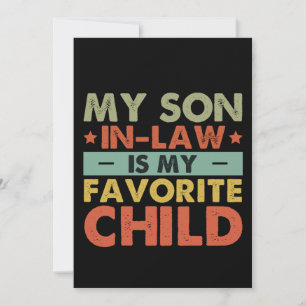 Invitación Mi yerno es mi hijo favorito Groovy familiar