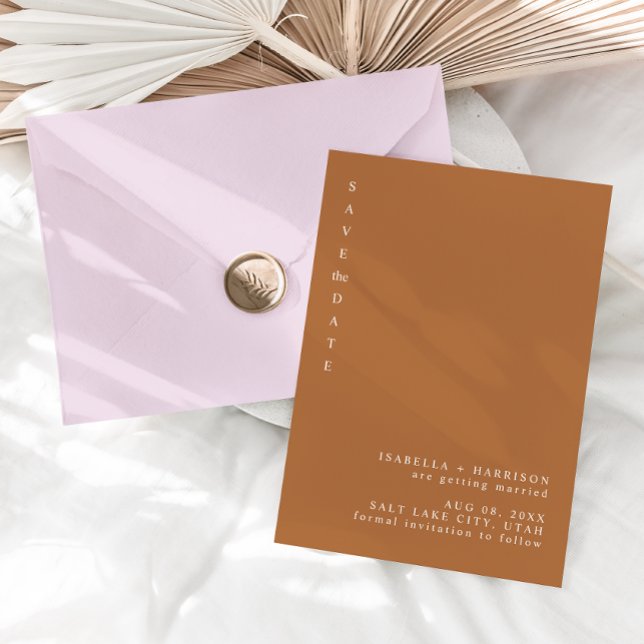 INVITACIÓN MIA BURNT ORANGE SAVE THE DATE (Subido por el creador)