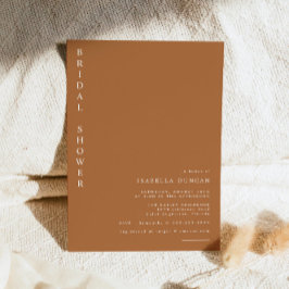 Invitación Mia - Naranja Quemado de Boho - Ducha de novia Min