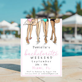 Invitación Miami Bachelorette Party Weekend Itinerary