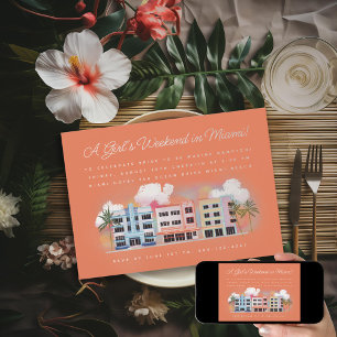 Invitación Miami Beach Bachelorette Weekend