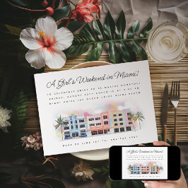 Invitación Miami Beach Bachelorette Weekend