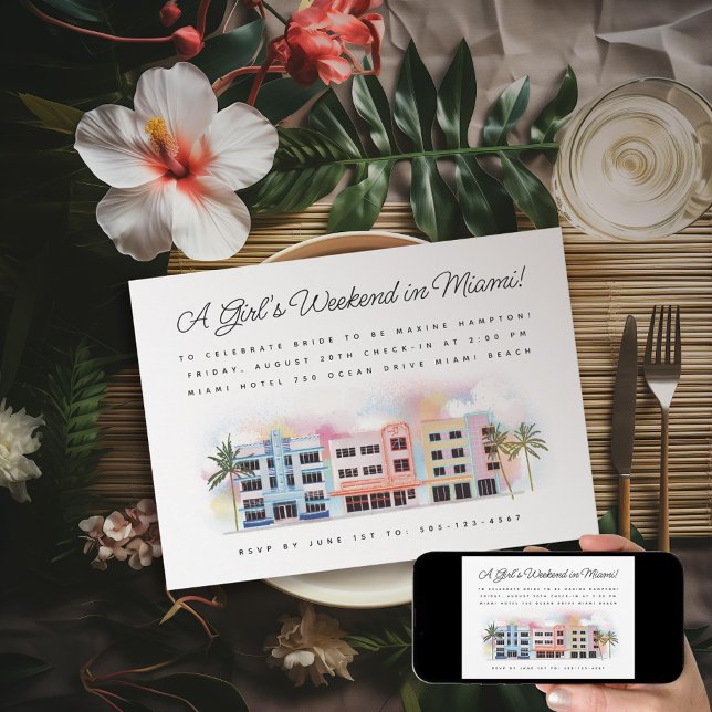 Invitación Miami Beach Bachelorette Weekend (Subido por el creador)