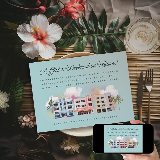Invitación Miami Beach Bachelorette Weekend (Subido por el creador)