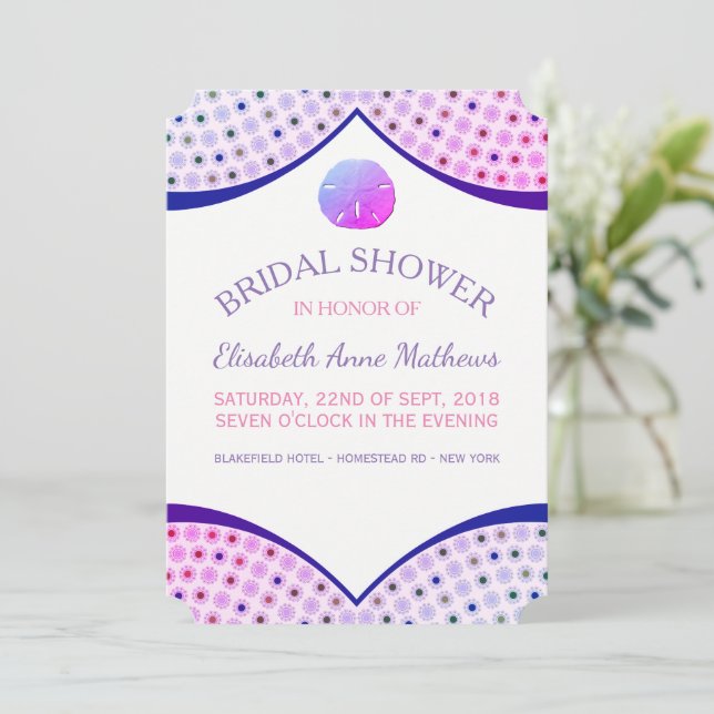 Invitación Miami Beach Bridal Shower (Anverso de pie)
