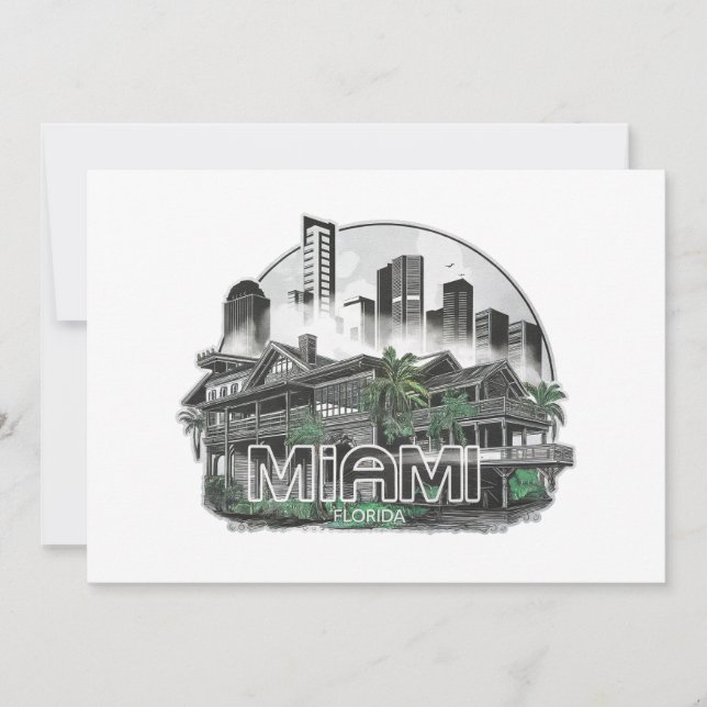 Invitación Miami City Florida USA (Anverso)