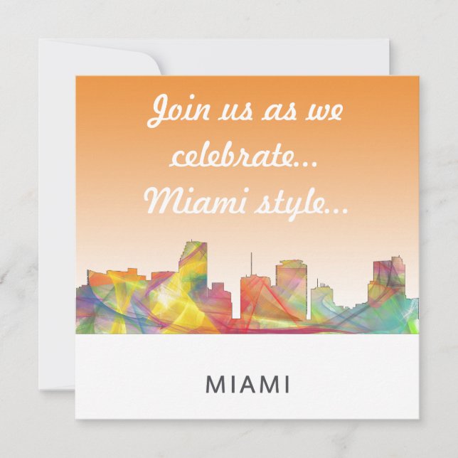 INVITACIÓN MIAMI FLORIDA SKYLINE WB1 (Anverso)