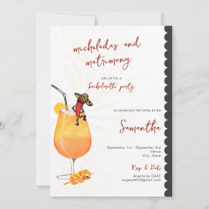 Invitación Micheladas y Matrimonia Fiesta Bachelorette