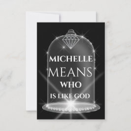 Invitación Michelle Name significa chispa de graduados de dia