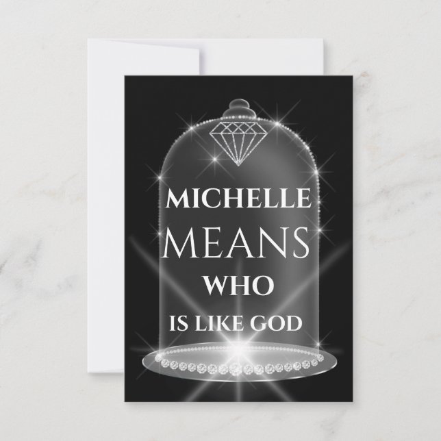 Invitación Michelle Name significa chispa de graduados de dia (Anverso)