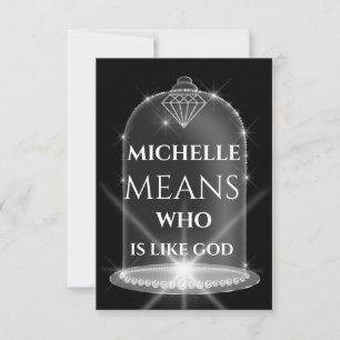 Invitación Michelle Name significa chispa de graduados de dia