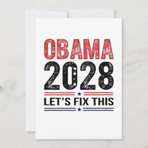Invitación Michelle Obama para el presidente Obama 2028