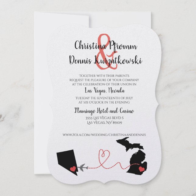 Invitación Michigan a Las Vegas (Anverso)