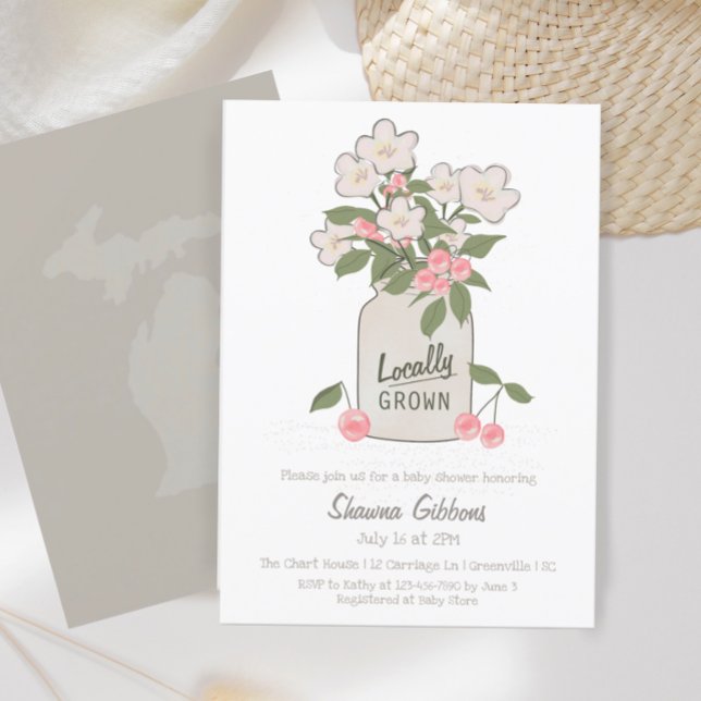 Invitación Michigan Baby Shower de crecimiento local (Subido por el creador)