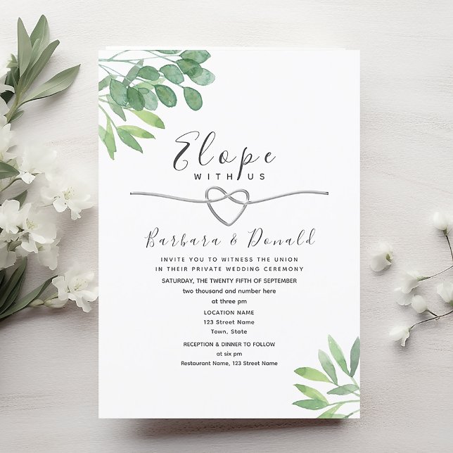 Invitación MicroBoda verde sabio (Subido por el creador)