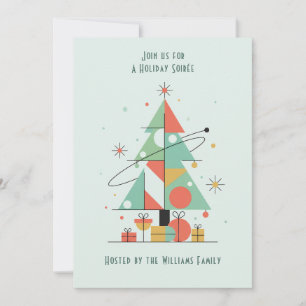 Invitación Mid-Century Merry Christmas 