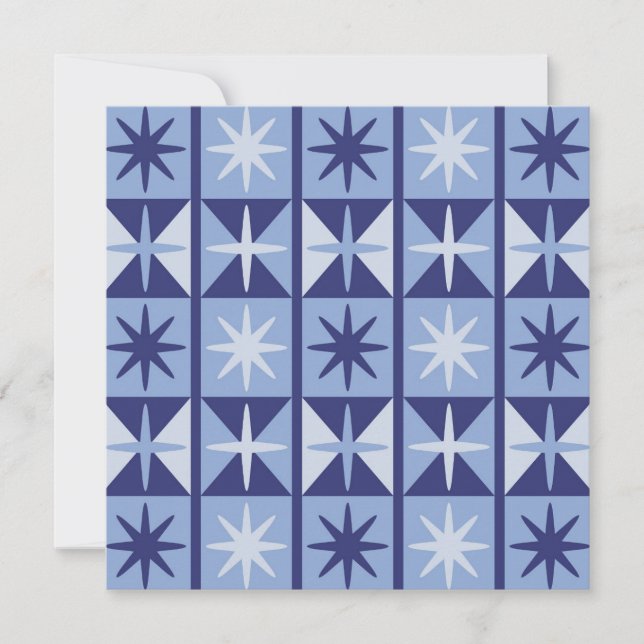 Invitación Mid Century Modern Starburst Pattern (Anverso)
