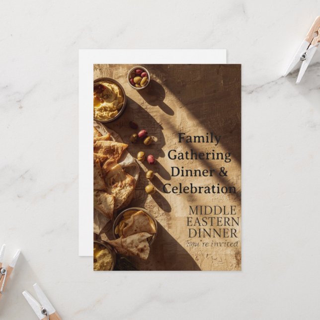 Invitación MIDDLE EASTERN dinner invitation postcard (Anverso/Reverso In Situ)