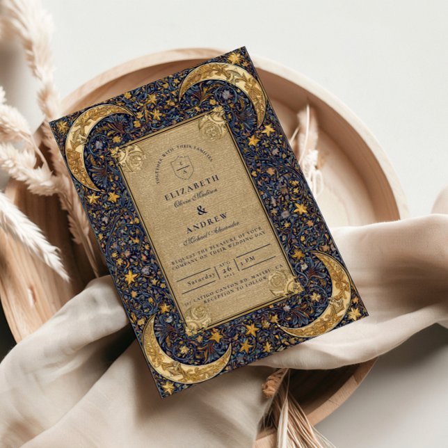 Invitación Midnight Celestial Baroque Wedding (Subido por el creador)