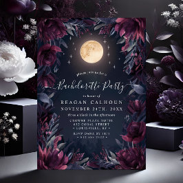 Invitación Midnight Garden Moon Bachelorette
