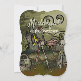 Invitación Midnight Graveyard Whimsical HALLOWEEN PARTY