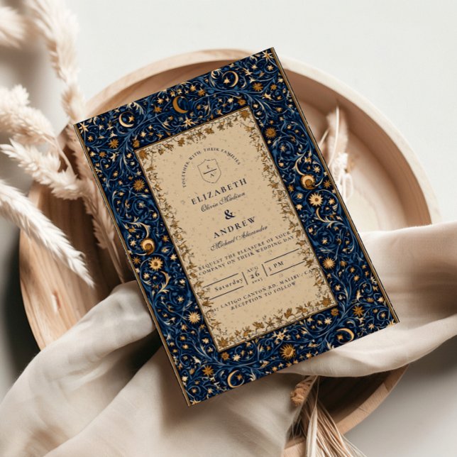 Invitación Midnight Stars Celestial Wedding (Subido por el creador)