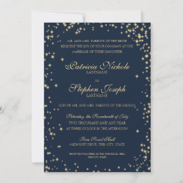 Invitación Midnight Stars Twinkle Sky Boda