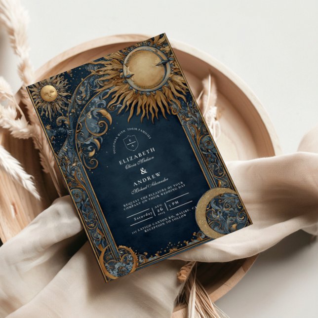Invitación Midnight Sun Celestial Wedding (Subido por el creador)