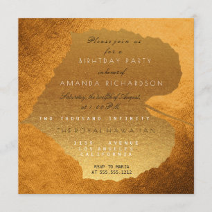 Invitación Miel Oro Otoño Otoño Otoño Dorado Cumpleaños