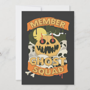 Invitación Miembro Ghost Squad Funny Matando Primo Halloween