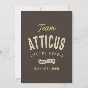 Invitación Miembro Vitalicio del Equipo Atticus Nombre Person