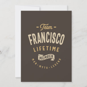 Invitación Miembro Vitalicio Equipo Francisco Nombre Personal