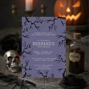 Invitación Mighty as the Oak Spooky Adultos Cumpleaños