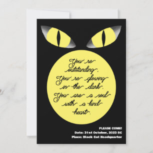 Invitación Mikitiez espeluznante bombay gato negro rata Hallo