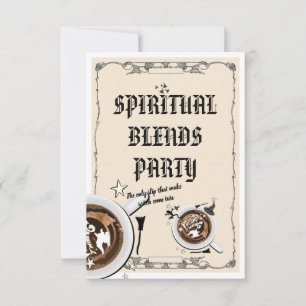 Invitación Mikitiez Halloween espresso bruja cafetería