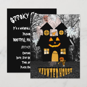 Invitación Mikitiez vintage Halloween espeluznante vibra cala