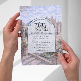 Invitación Milan Italian Themed Bridal Shower