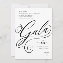 Invitación Milestone Gala Invitation