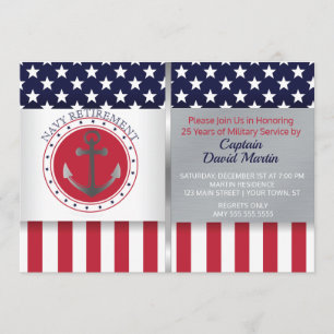Invitación militar del fiesta de retiro del