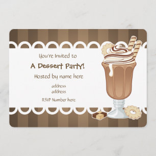 Invitación Millkshake lindo del chocolate todo el fiesta de