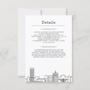 Invitación Milwaukee, Boda de Wisconsin   Detalles del invita