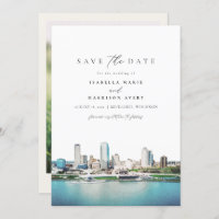 MILWAUKEE Wisconsin Skyline Wedding Guardar la fec