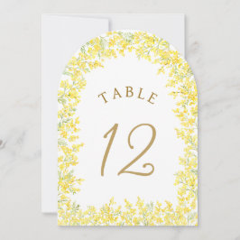 Invitación Mimosa Arch Table Number